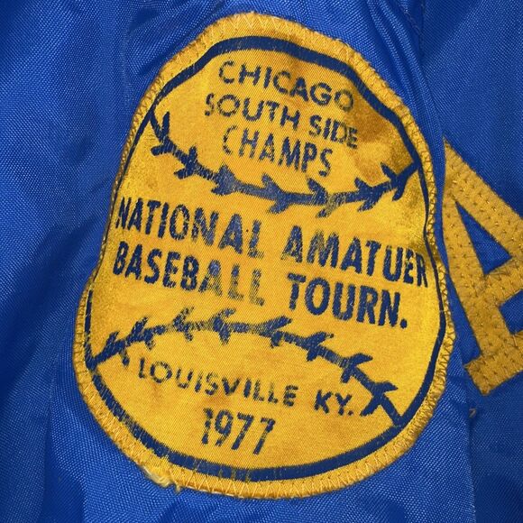 Men’s Vintage 1970S Baseball Jacket Westwind Size Large Blue Raiders - Picture 8 of 13